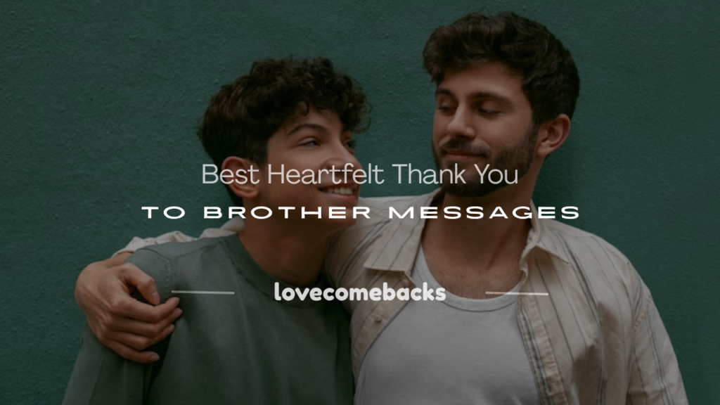 thank you to brother